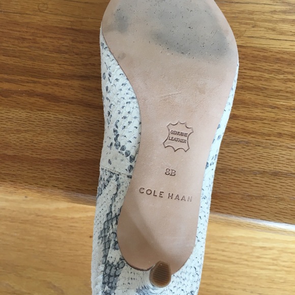 NEW Cole Haan Snake Skin Leather SZ 8 - Picture 4 of 5